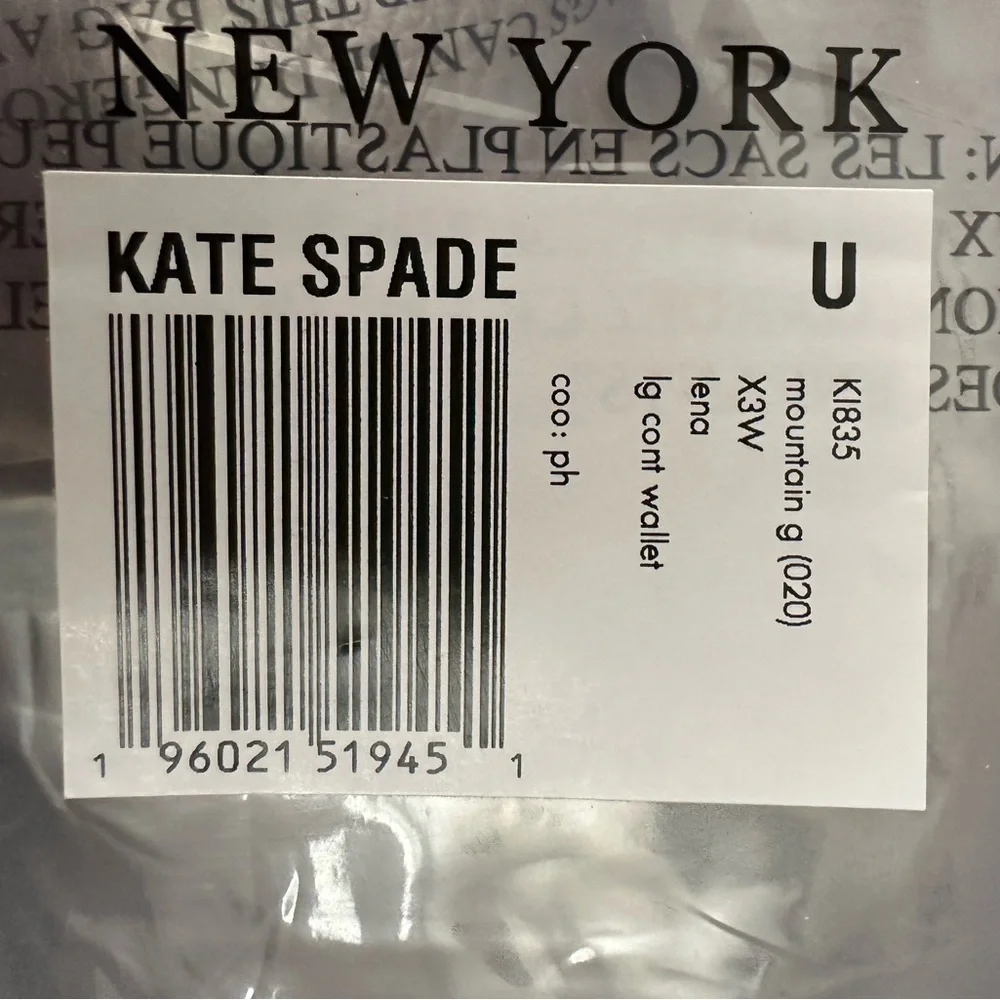Kate Spade Cream and Gray Wallet